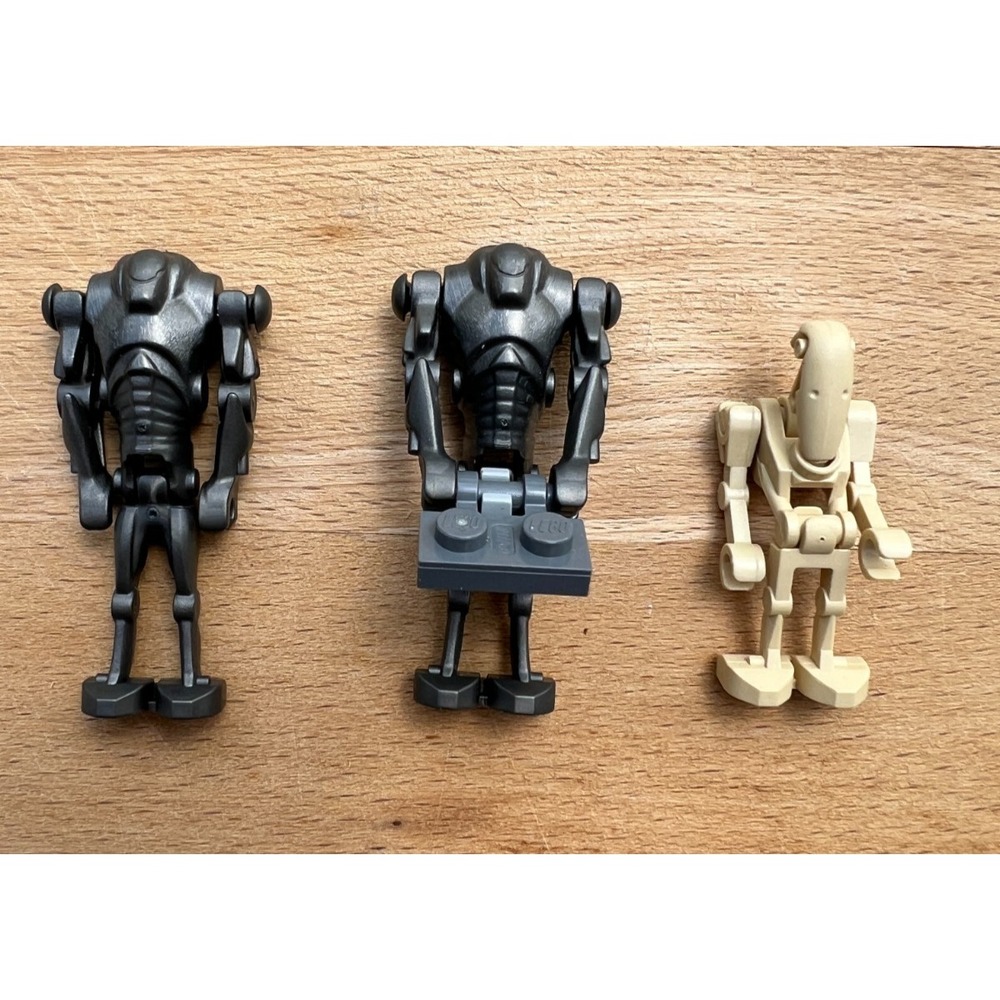 LEGO Star Wars Battle Droids Lot of 3 Super Battle Droid & Tan B1 Minifigures